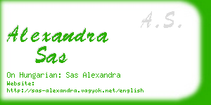 alexandra sas business card